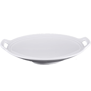 异型双耳创意菜盘大盘鸡盘子密胺酒店餐具自助麻辣香锅圆盘18寸