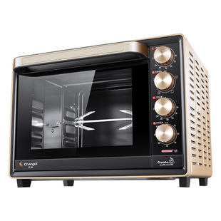 长帝CRTF32PD搪瓷烤箱家用小型烘焙多功能电烤箱32升大容量蛋糕机