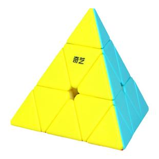 奇艺三角形金字塔魔方磁力实色异形三阶儿童幼儿园益智块玩具正品