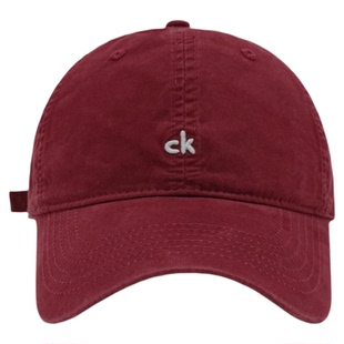 韩版简约CK字母刺绣软顶棒球帽男女春夏休闲百搭遮阳鸭舌帽显脸小