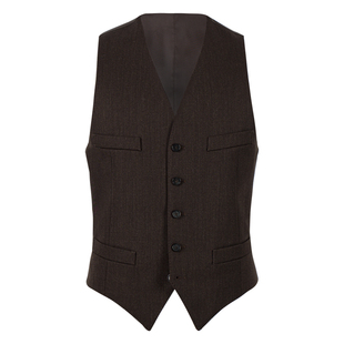 【1930s 600g重50羊毛】CULTUM复古斜纹四袋V领单排扣西服马甲男