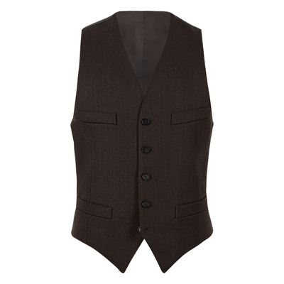 CULTUM50羊毛斜纹免熨烫西服马甲