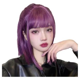 黑加仑紫染发膏红色火红色海王红紫色染发剂绚丽紫在家染发流行色