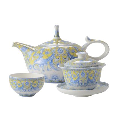 华光国瓷中式轻奢茶具套装茶盖碗