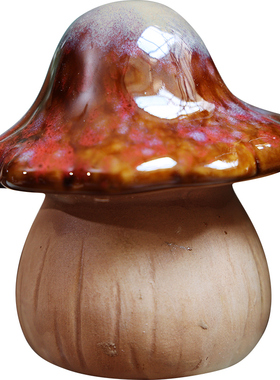 花盆可爱风陶瓷蘑菇草坪装饰品