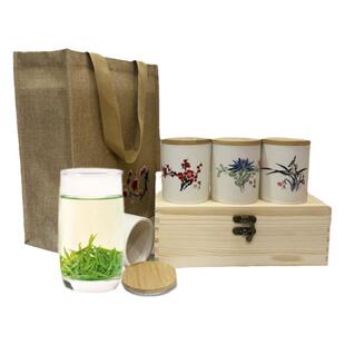 2025新茶五峰贡茶 采花芽毛尖绿茶 高山手工春茶 木盒瓷罐礼盒