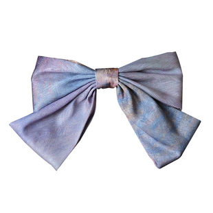 《迷雾阳光》致敬莫奈油画小众蓝紫色蝴蝶结发夹弹簧夹拍照发饰