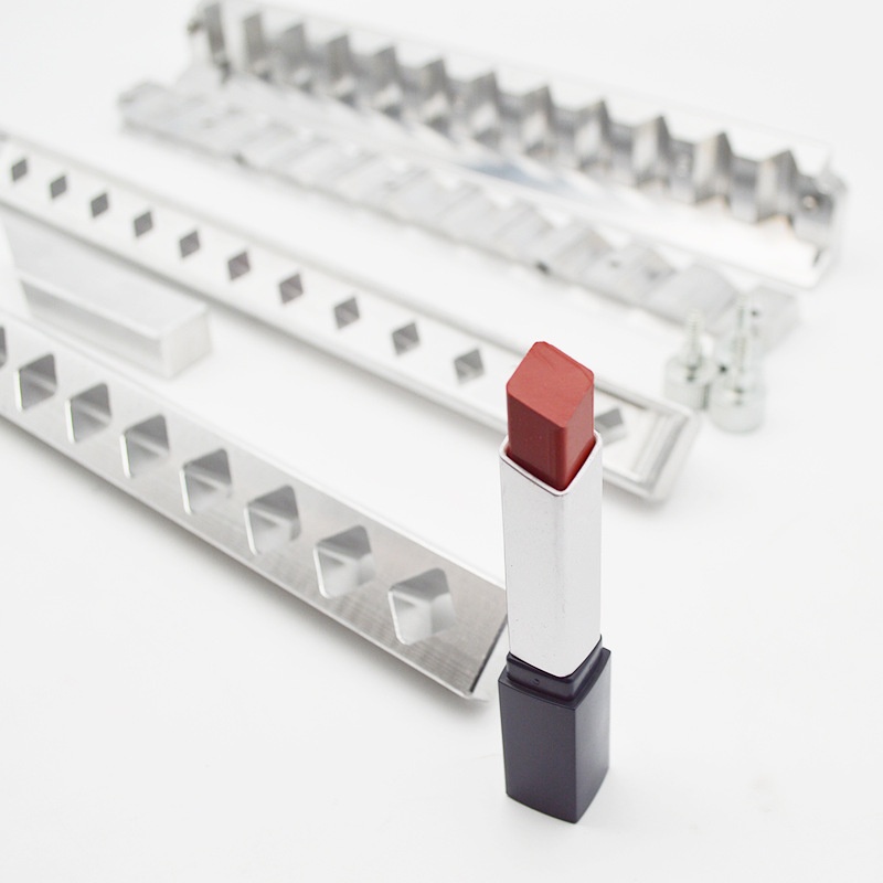 厂家生产口红铝模具12孔方形斜口灌装口红铝材模具可定制形状尺寸