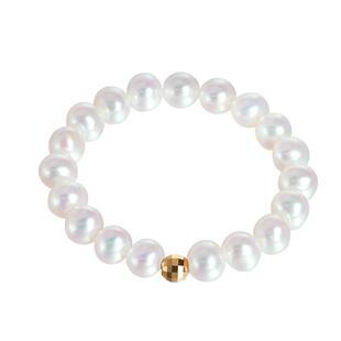 海蒂珠宝 玛奇朵 淡水小珍珠戒指女18K金弹力轻奢INS风指环新款