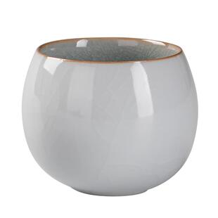 容山堂固德汝窑茶杯冰片纹品茗杯开片可养主人杯陶瓷单杯个人杯