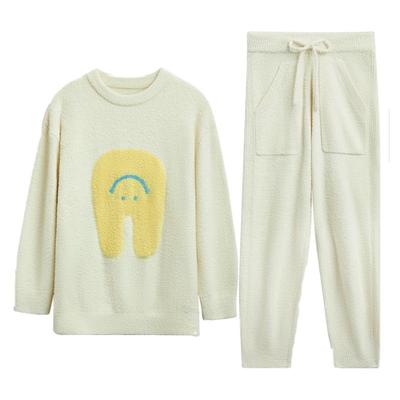 居家珊瑚绒情侣睡衣红豆