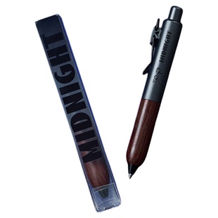 塔诺塞暗夜系中性笔可爱小巧胖胖笔潮流复古风檀木笔握进口笔芯0.5黑色浓墨按动水笔便携口袋笔签字笔