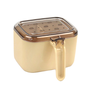 加厚佐料盒双格带盖调料盒家用厨房装盐鸡精调味料的盒子送小勺