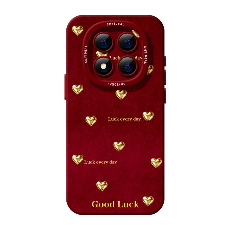 适用红米note15pro手机壳女款note14保护套马年note13pro新年防摔10por+全包13布绒爱心12turbo红色11过年15