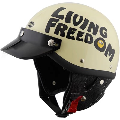 OOHAMA复古日式摩托车通勤头盔