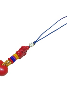 朱砂高含量红砂貔貅爱心手机挂包