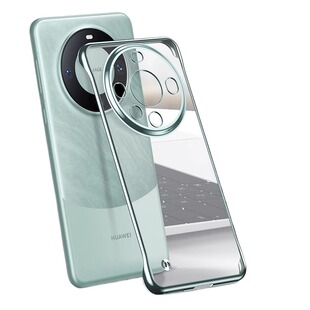 适用华为mate60pro手机壳新款mate70的透明无边框外壳meta60pro半包超薄裸感m60保护套50镜头全包冰感散热40