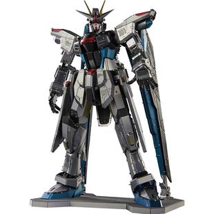 【旗舰店】拼酷*万代联名自由高达立像拼装模型3D金属拼图玩具