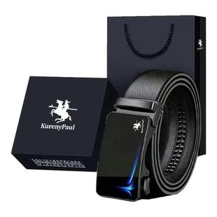 保罗正品男士真皮自动扣皮带商务腰带质感裤带