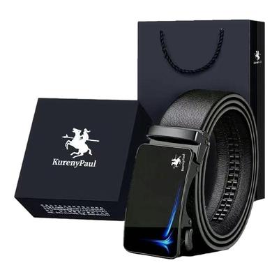 保罗男士真皮自动扣商务腰带
