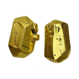 欧美复古金属几何切面耳环厚重感方块时尚耳饰小众高级感女款配饰