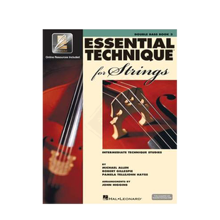 弦乐的基本要素 低音提琴教材 附在线音乐 全套共一至三卷 海伦德原版进口乐谱书 Essential Elements for Strings Double Bass