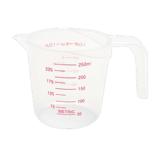 250/ 500/1000ml红色刻度塑料量杯cup oz量度  果汁奶茶毫升量勺