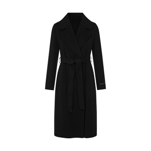 【祝绪丹同款】朗姿/LIME莱茵羊毛羊绒混纺大衣收腰长款毛呢外套