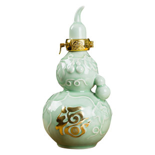 葫芦酒瓶5斤景德镇青花瓷陶瓷1/2/10斤空酒具密封白酒罐酒坛子