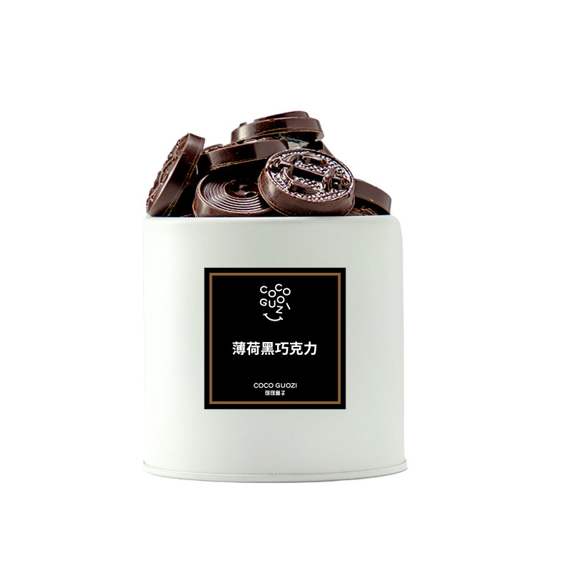薄荷黑巧克力无蔗糖手工纯可可脂