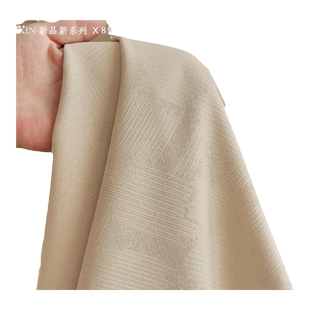 防晒遮光卡其窗帘卧室客厅遮阳阳台落地窗简约隔热飘窗纯色成品