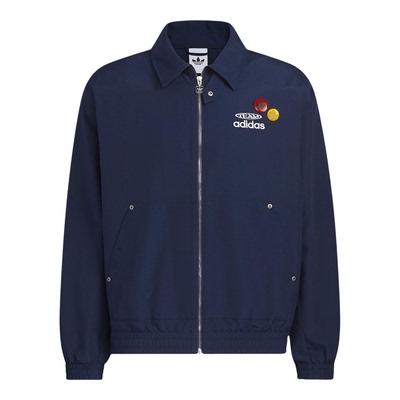 Adidas/阿迪达斯正品三叶草男士日常运动宽松翻领耐穿外套KC0135