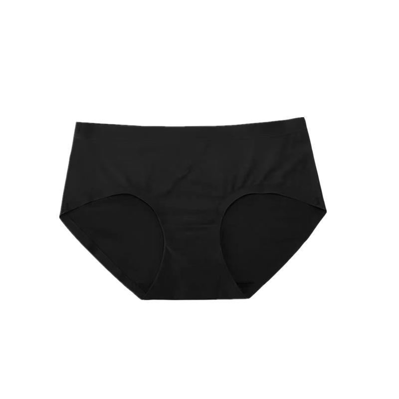 夏季舒适无痕内裤女性感中腰收腹冰丝纯色女生柔软抗菌超薄三角裤