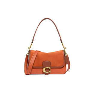 COACH蔻驰 Tabby 26  皮革 手提斜挎单肩包 中号 女款 峡谷红褐色