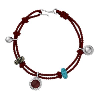 GOOGMO本命年红绳红玛瑙编织绳手链好运上岸太岁手绳手饰鸿运礼物