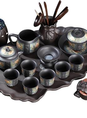 康乐品原矿紫砂整套茶具