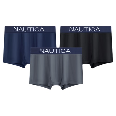 NAUTICA男士莫代尔平角内裤3条