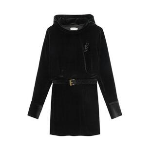 REVAN芮范设计师款MobWife丝绒卫衣连衣裙RM71103124