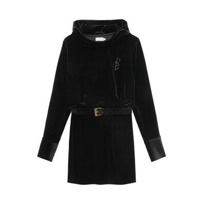 REVAN芮范设计师款MobWife丝绒卫衣连衣裙RM71103124