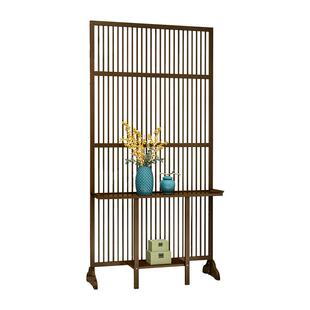 新中式入户玄关柜客厅隔断屏风置物架简约现代进门遮挡格栅装饰柜