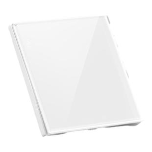 国际电工超薄钢化玻璃五孔带开关插座面板一开双控家用暗装86墙壁