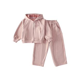 皇室童缘女童加绒套装冬季2025新款儿童针织外套裤子两件套中大童