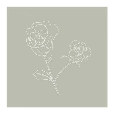 毕加索线描花卉瓷砖贴纸