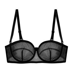 女大胸显小无肩带防滑超薄文胸聚拢薄款2023爆款夏季美背大码内衣