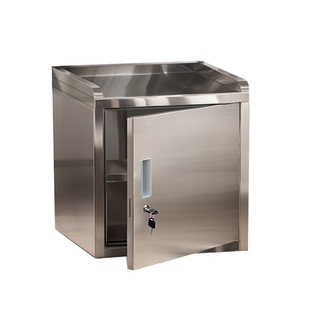 超市收银台称重农贸市场食品添加剂专用柜不锈钢床头柜收钱箱带锁