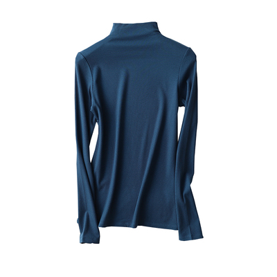 半高领加绒发热打底衫女秋冬