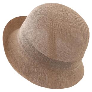 帽子女夏天太阳帽日本和纸可折叠防晒帽百搭卷边礼帽显脸小遮阳帽