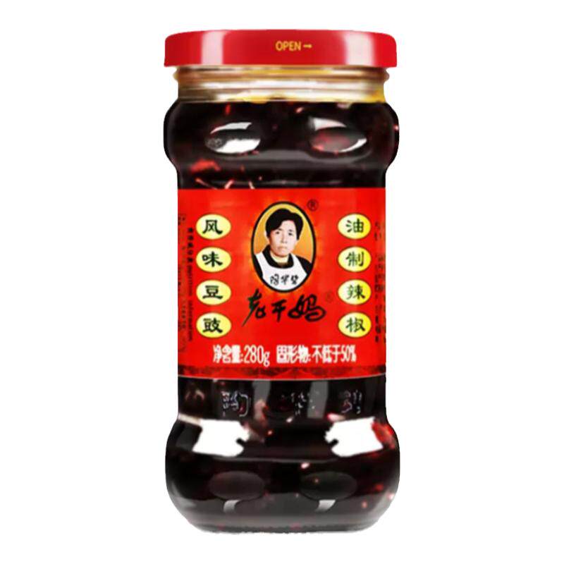 老干妈风味豆豉鸡油辣椒干煸牛肉丝三丁脆红番茄酱腐乳水末香菇菜