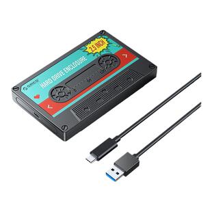 奥睿科移动硬盘盒复古磁带造型2.5寸硬盘盒子TypeC高速6TB扩容DIY