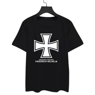 铁十字普鲁士王国德国勋章德意志罗马帝国短袖T恤衫男女半袖衣服